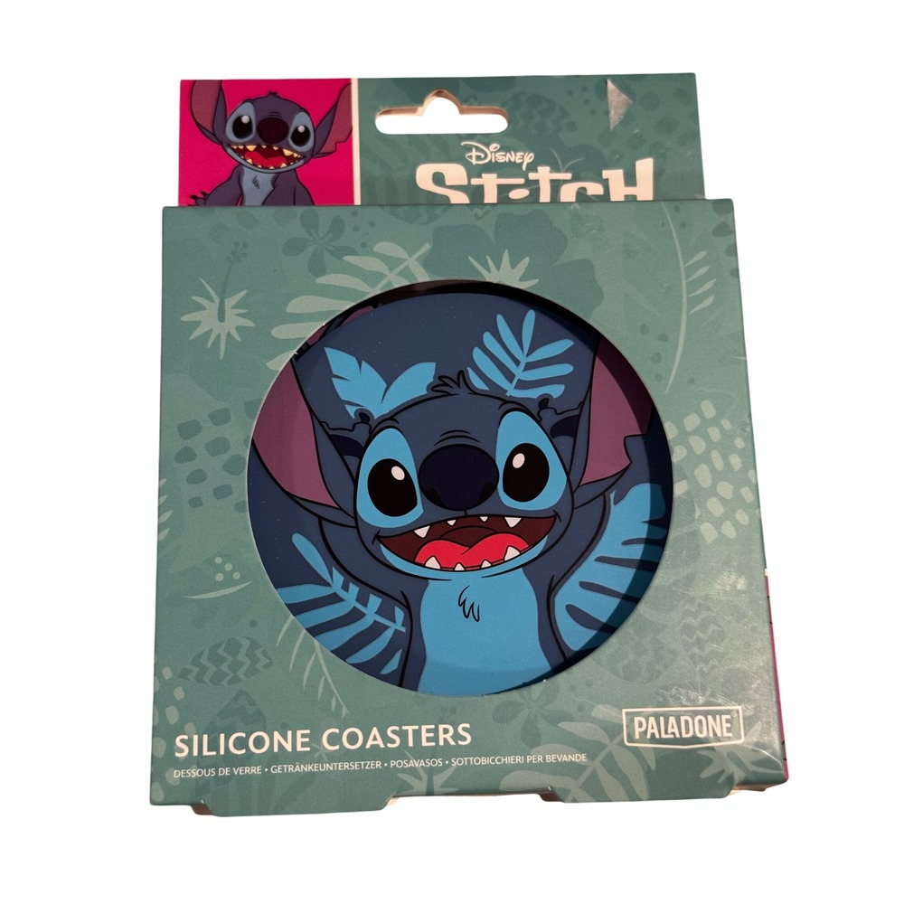 Disney Stitch Silicone Coasters 4 Pack Paladone Lilo & Stitch Blue PP13064LS